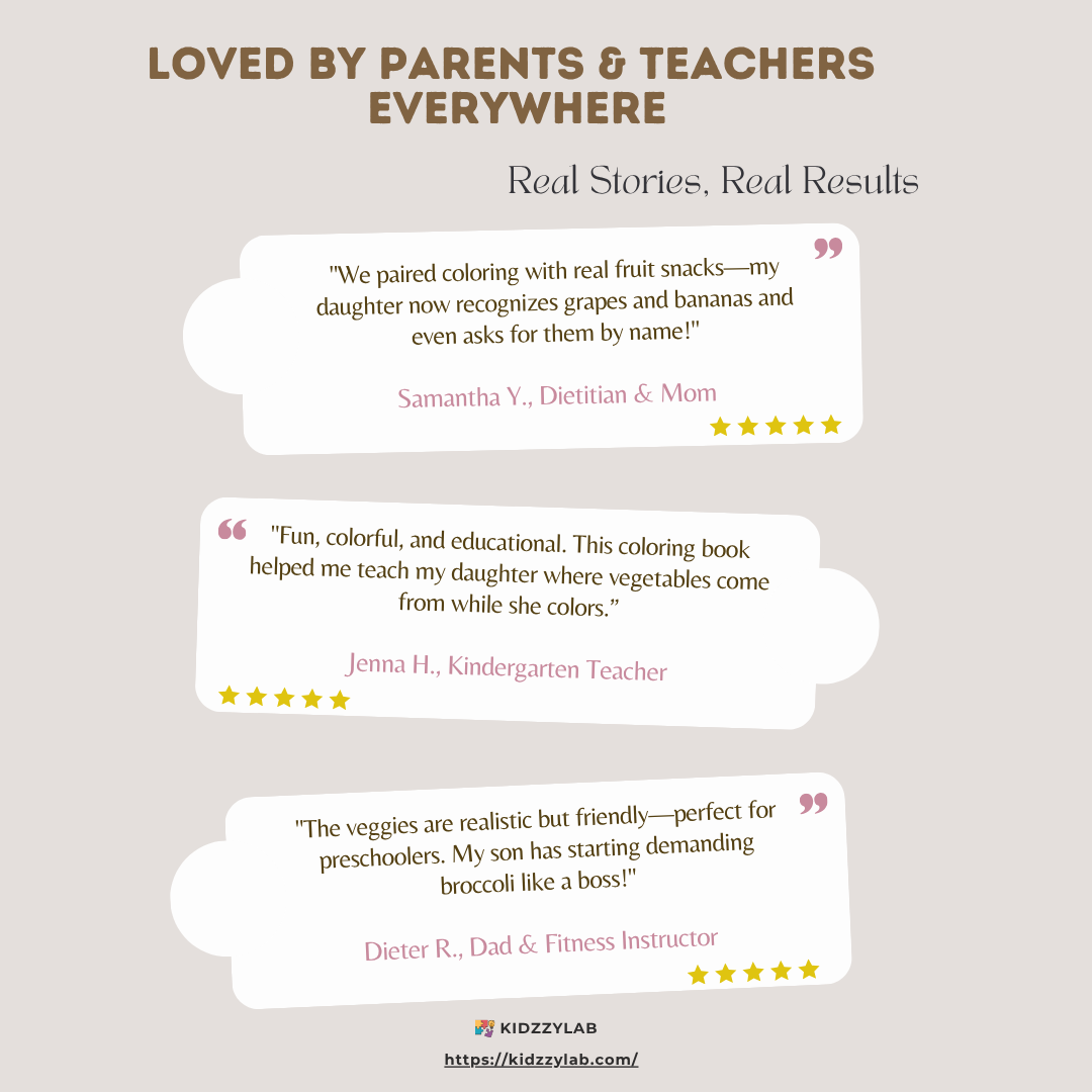 Reviews of a coloring book for parents and teachers on a light gray background